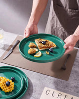 Famiware Star Line 10-Inch Stoneware Dinner Plates, Set of 6 - Sage Green - image 2
