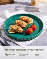 Famiware Star Line 10-Inch Stoneware Dinner Plates, Set of 6 - Sage Green - image 5