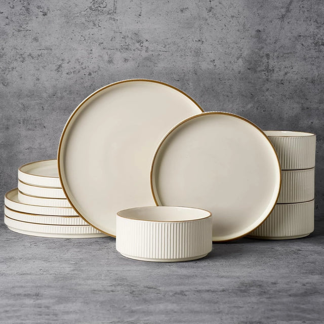 Famiware Star Line 12-piece dinnerware set, cream, image 1