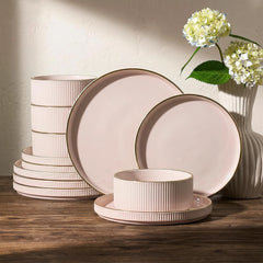 Famiware Star Line 12-piece dinnerware set, light pink, image 1