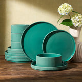 Famiware Star Line 12-piece dinnerware set, sage green, image 1