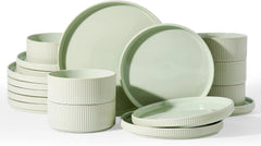 Vajilla de gres Famiware Grove de 18 piezas en Verde claro, imagen 1