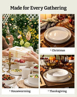 Vajilla de gres Famiware Grove de 24 piezas, servicio para 8 personas — Blanco Avena, imagen 7