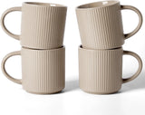 Famiware Star Line Ceramic Coffee Mugs, Set of 4 - Cinnamon Brown - image 1