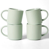 Famiware Star Line Ceramic Coffee Mugs, Set of 4 - Green - image 1