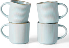 Famiware Star Line Ceramic Coffee Mugs, Set of 4 - Light Blue - image 1