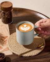 Famiware Star Line Ceramic Coffee Mugs, Set of 4 - Light Blue - image 2