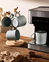 Famiware Star Line Ceramic Coffee Mugs, Set of 4 - Light Blue - image 7