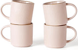 Famiware Star Line Ceramic Coffee Mugs, Set of 4 - Light Pink - image 1