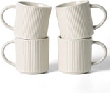 Famiware Star Line Ceramic Coffee Mugs, Set of 4 - Oat - image 1