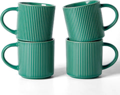 Famiware Star Line Ceramic Coffee Mugs, Set of 4 - Sage Green - image 1