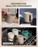 Famiware Star Line Ceramic Coffee Mugs, Set of 6 - Cinnamon Brown - image 7