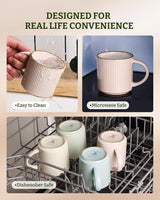 Famiware Star Line Ceramic Coffee Mugs, Set of 6 - Light Pink - image 8