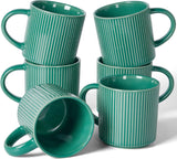Famiware Star Line Ceramic Coffee Mugs, Set of 6 - Sage Green - image 1