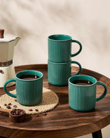Famiware Star Line Ceramic Coffee Mugs, Set of 6 - Sage Green - image 3