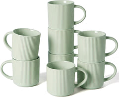 Famiware Star Line Ceramic Coffee Mugs, Set of 8 - Green - image 1