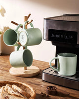 Famiware Star Line Ceramic Coffee Mugs, Set of 8 - Green - image 4