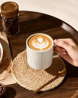 Famiware Star Line Ceramic Coffee Mugs, Set of 8 - Oat - image 2