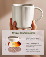 Famiware Star Line Ceramic Coffee Mugs, Set of 8 - Oat - image 6