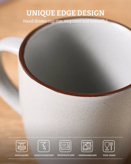 Famiware Mercury Ceramic Coffee Mugs, Set of 4