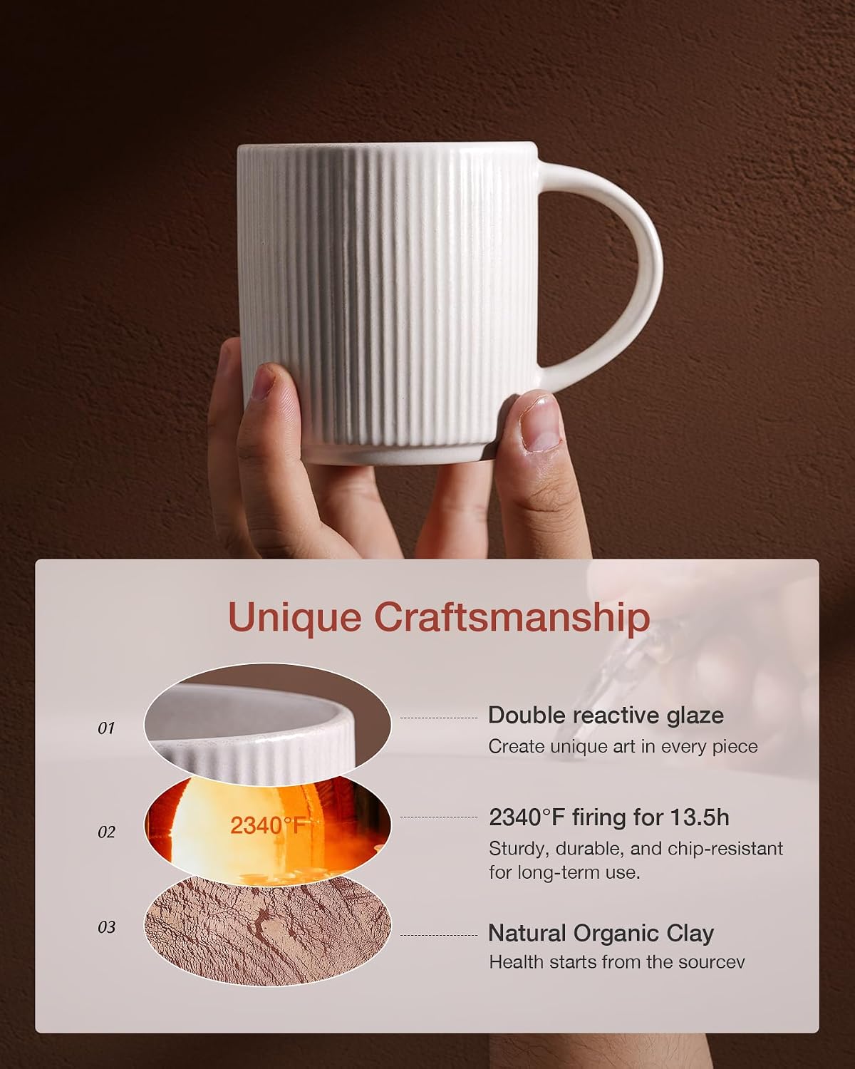 Tazas de café de cerámica Famiware Star, juego de 6