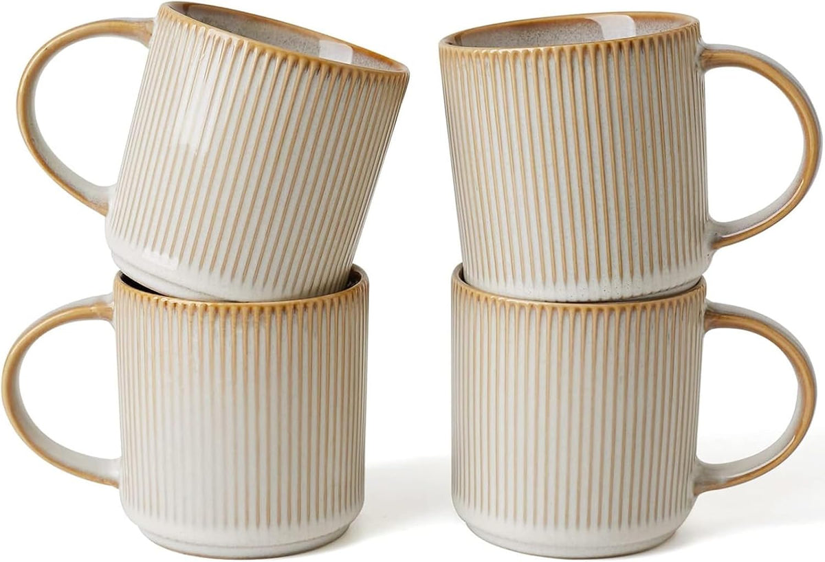 Tazas de café de cerámica Star de Famiware, juego de 4