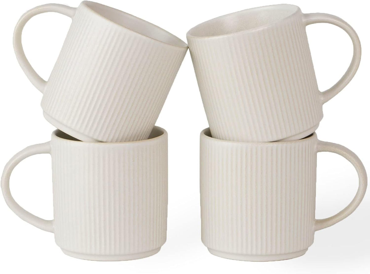 Tazas de café de cerámica Star de Famiware, juego de 4