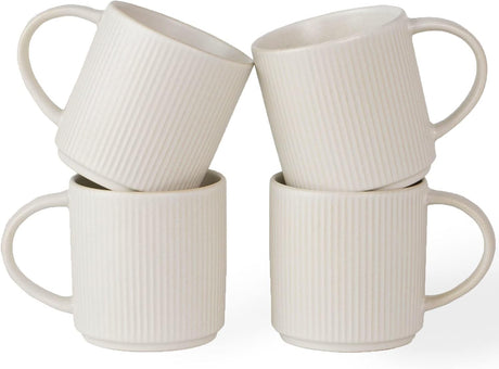 Tazas de café de cerámica Star de Famiware, juego de 4