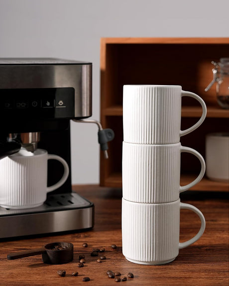 Tazas de café de cerámica Star de Famiware, juego de 4