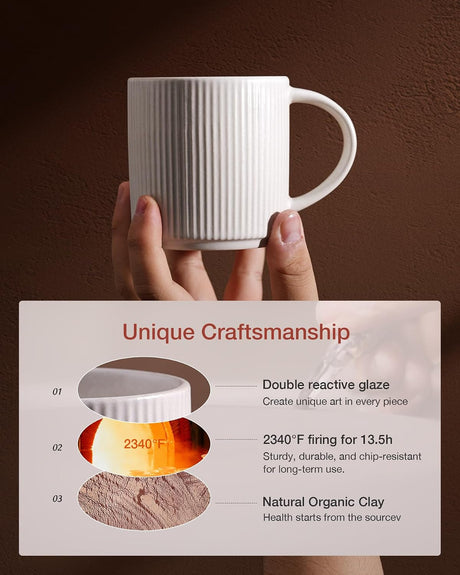 Tazas de café de cerámica Star de Famiware, juego de 4