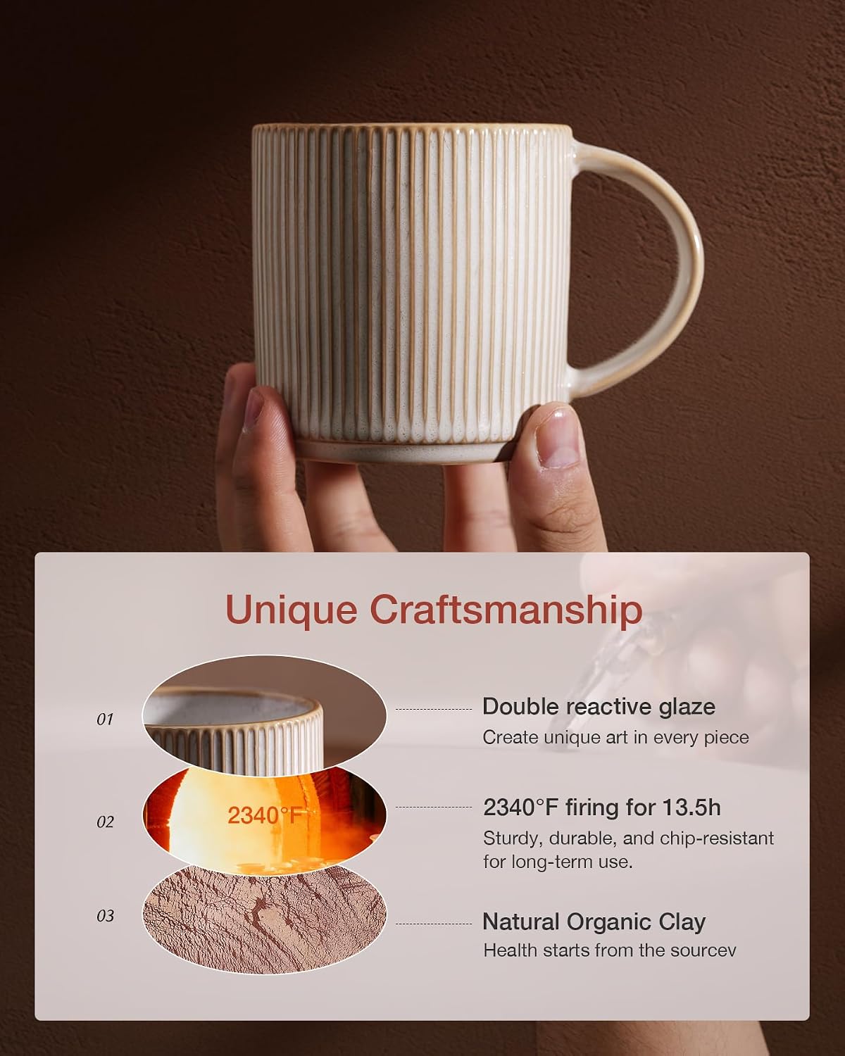 Tazas de café de cerámica Famiware Star, juego de 6