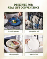 Famiware Star Ceramic Dinner Plates, Set of 6