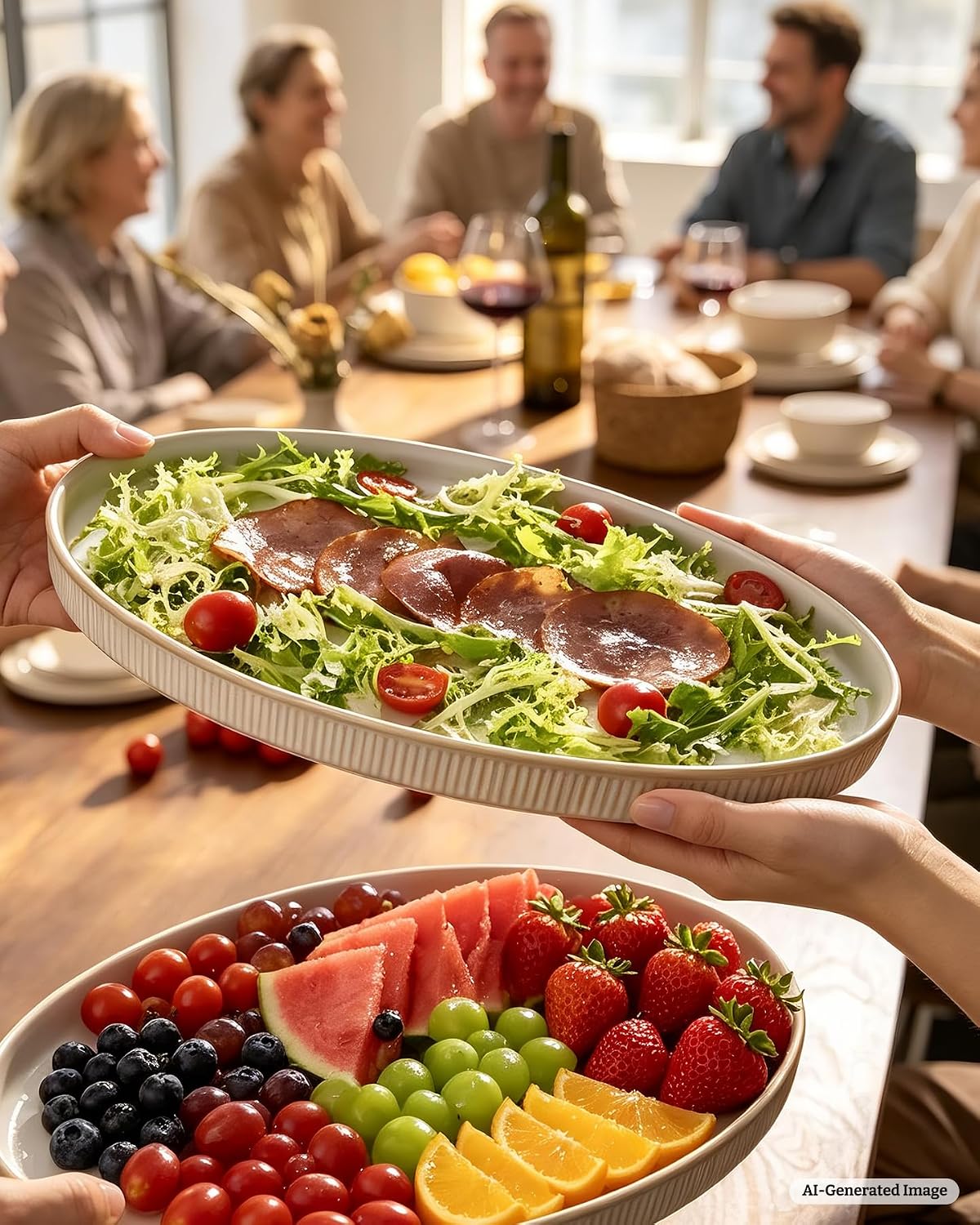 Famiware Star Ceramic Serving Platters, Set of 3