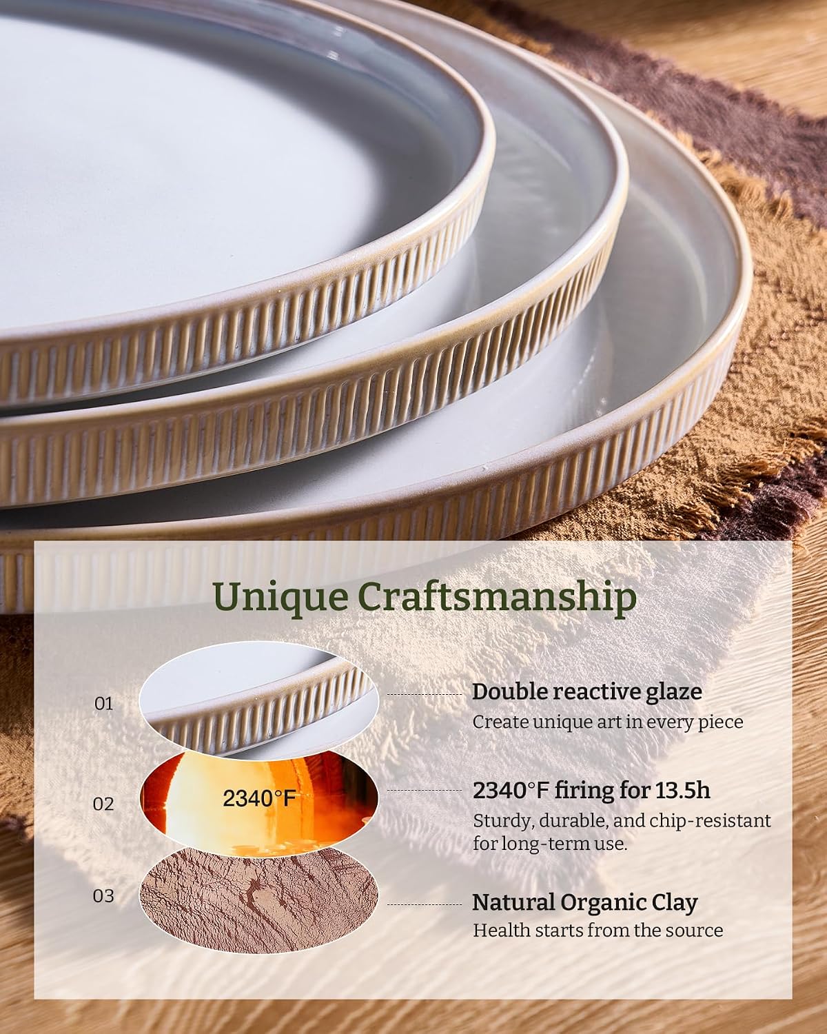 Famiware Star Ceramic Serving Platters, Set of 3