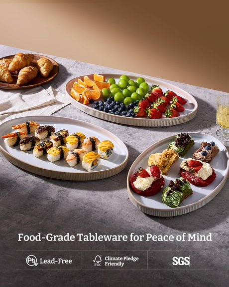 Famiware Star Ceramic Serving Platters, Set of 3
