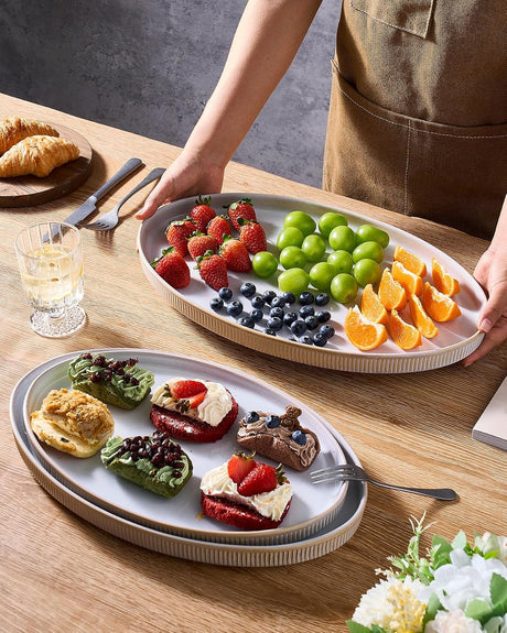 Famiware Star Ceramic Serving Platters, Set of 3