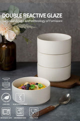 Famiware Star Ceramic Cereal Bowls, Set of 6