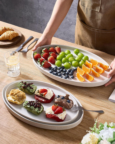 Famiware Star Ceramic Serving Platters, Set of 3