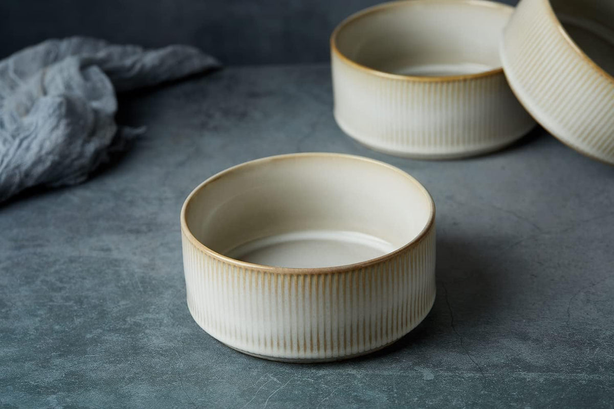 Famiware Star Ceramic Cereal Bowls, Set of 6